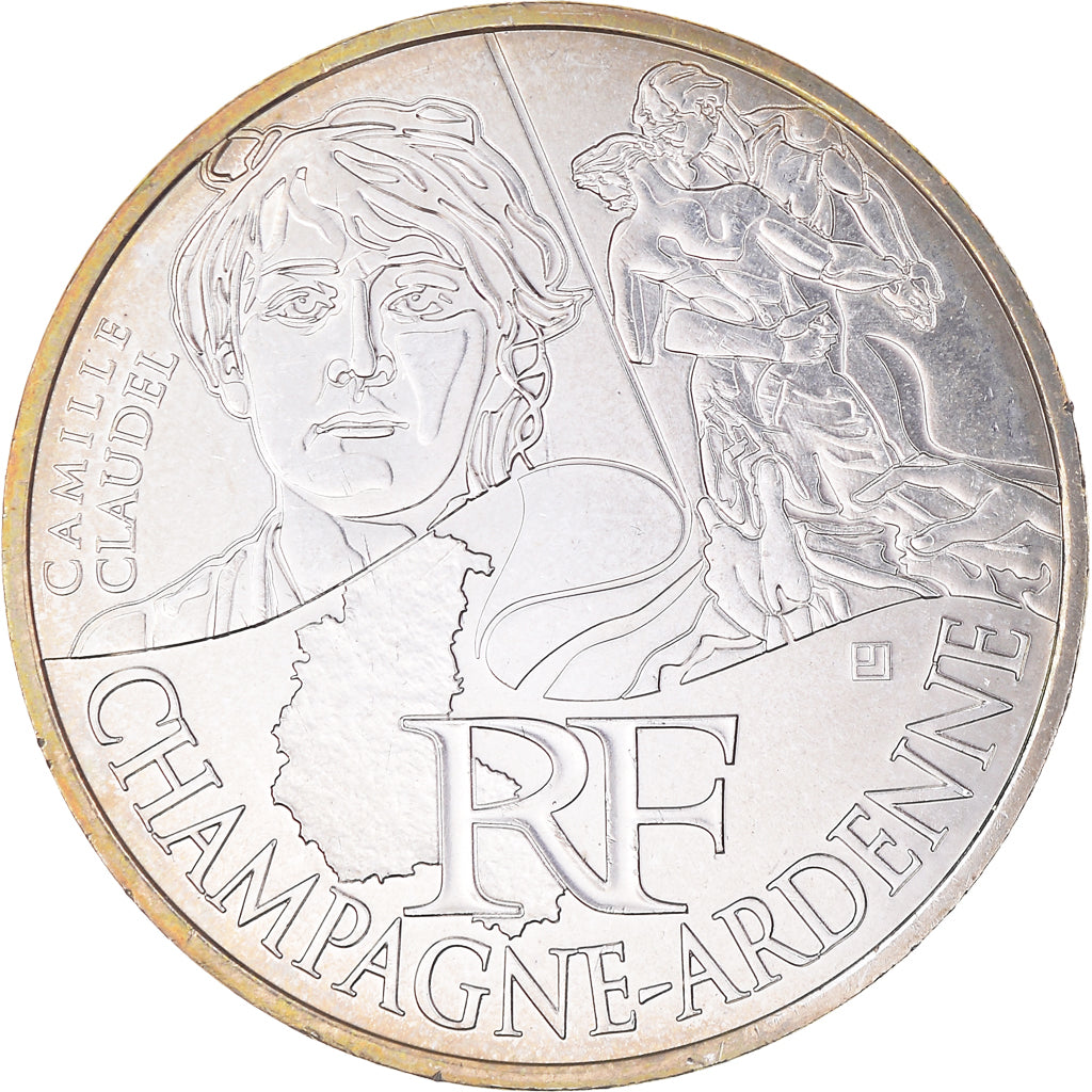 Francia, 10 Euro, 2012, Paris, Champagne-Ardenne, FDC, Plata, KM:1869