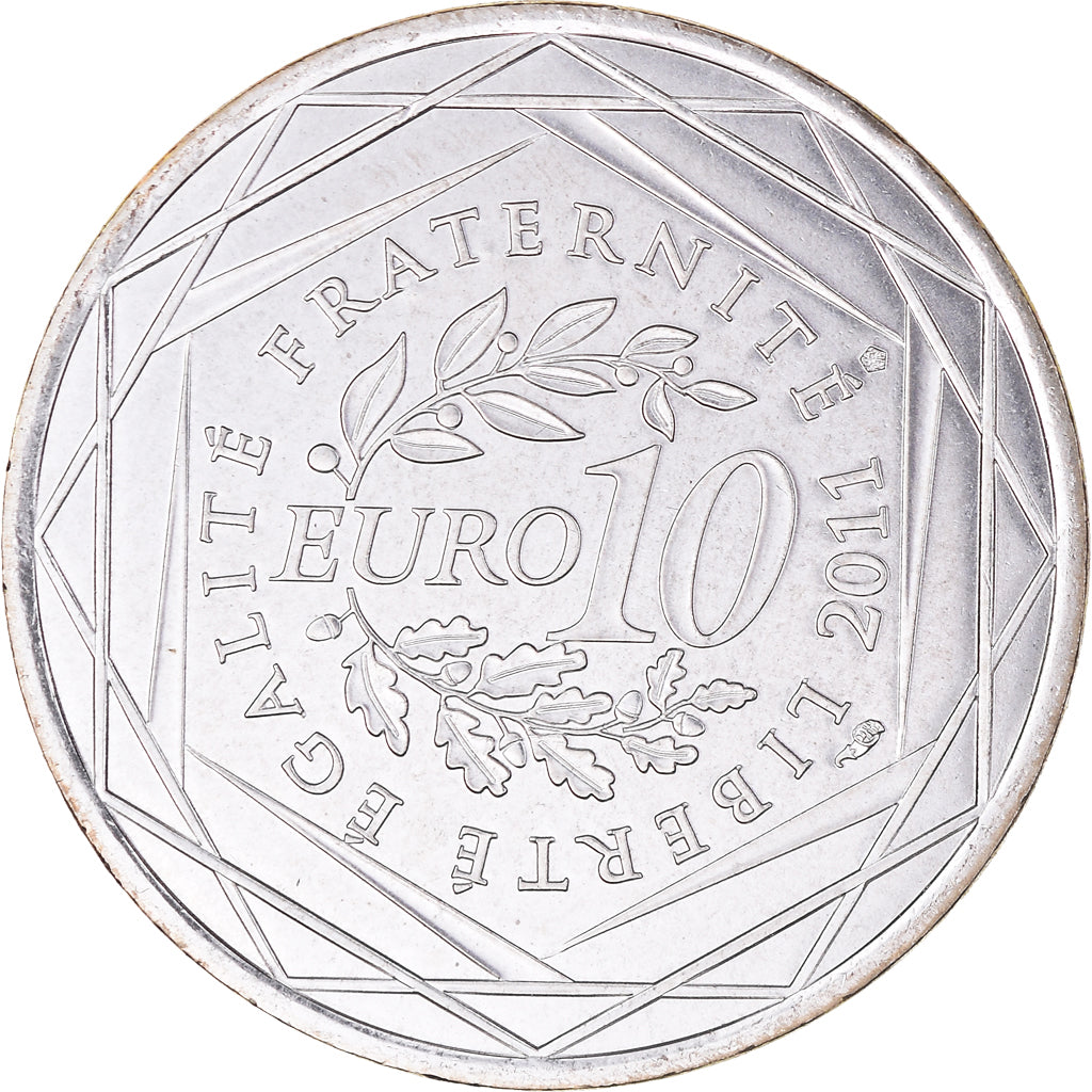 France, 10 Euro, Aquitaine, 2011, Paris, Aquitaine, MS(65-70), Silver, KM:1727