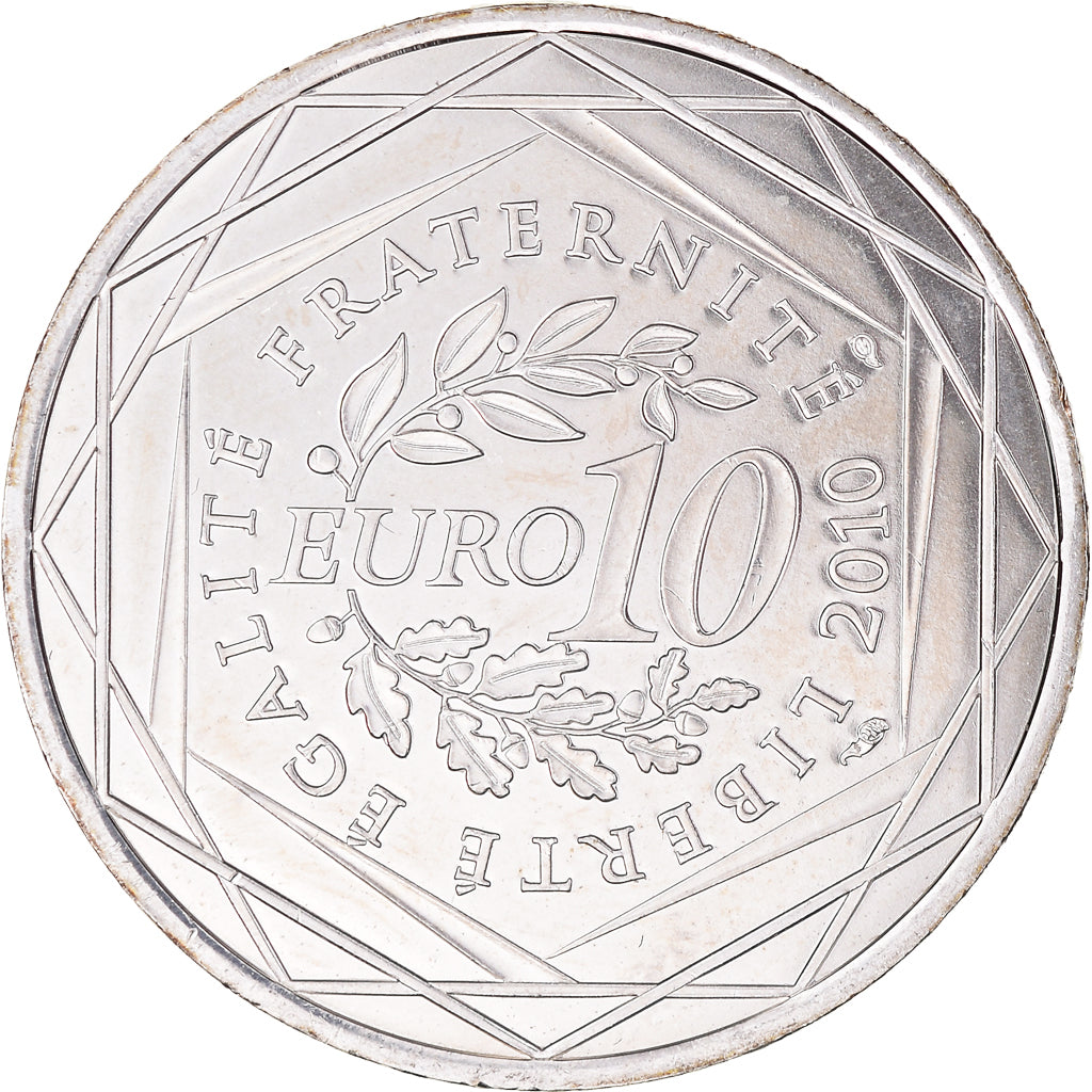 France, 10 Euro, 2010, Paris, Nord-Pas De Calais, SPL, Argent, Gadoury:EU399