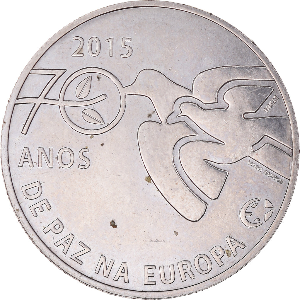 Portugal, 2-1/2 Euro, 2015, Anos de Paz na Europa, SS+, Cupronickel