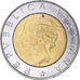 Coin, Italy, 500 Lire, 1997, Rome, AU(50-53), Bi-Metallic, KM:187