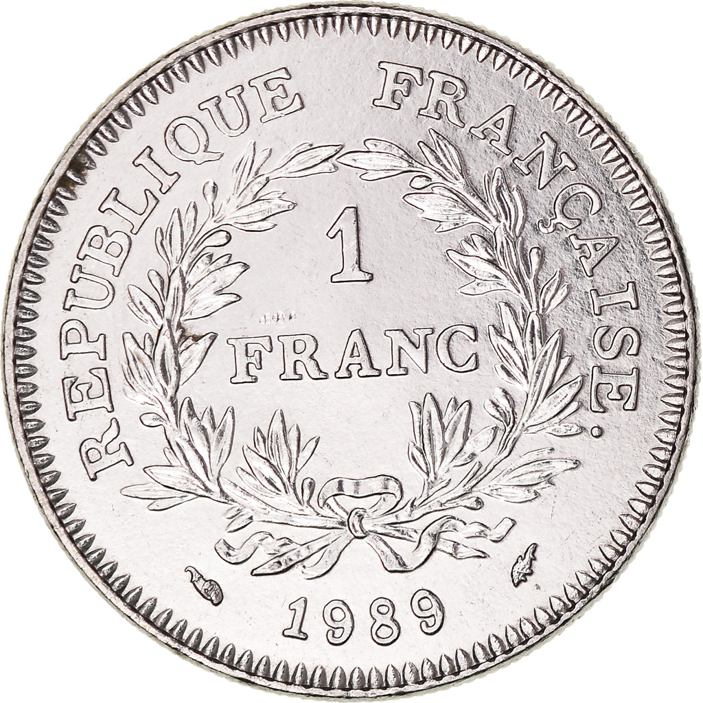 Moneda, Francia, 1 Franc, 1989, SC, Níquel, KM:967, Gadoury:477