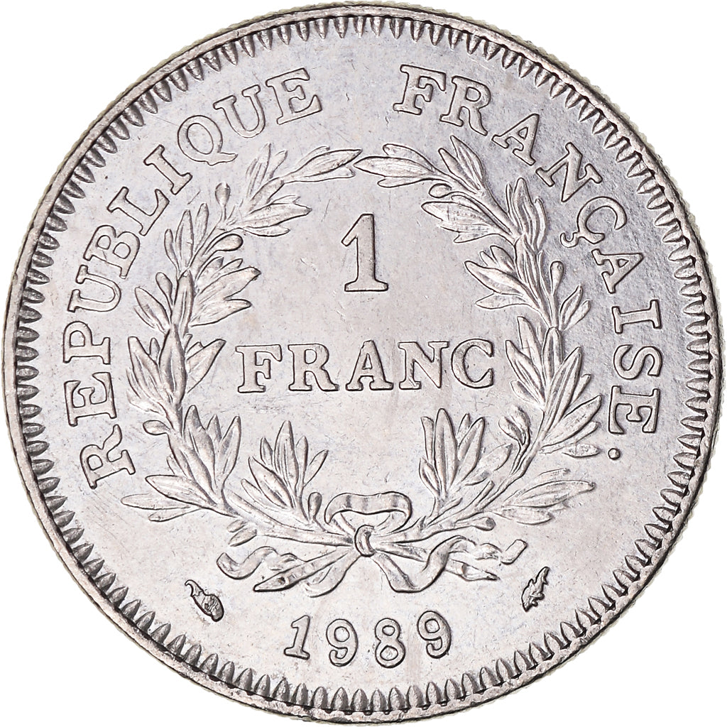 Munten, Frankrijk, 1 Franc, 1989, ZF, Nickel, KM:967, Gadoury:477