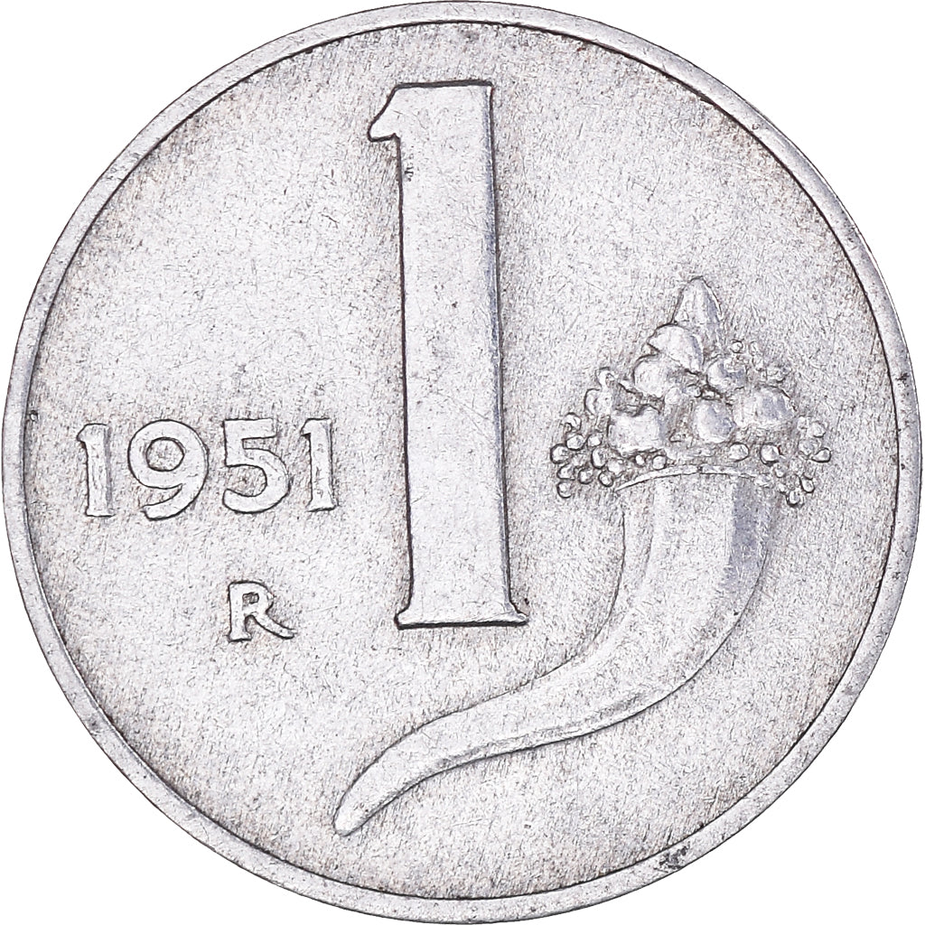 Moneta, Italia, Lira, 1951, Rome, BB, Alluminio, KM:91