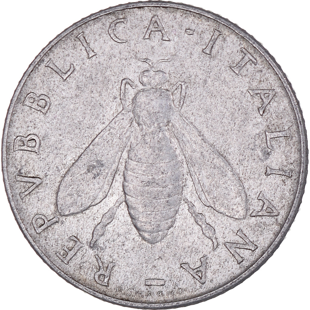 Coin, Italy, 2 Lire, 1956, Rome, VF(30-35), Aluminum, KM:94