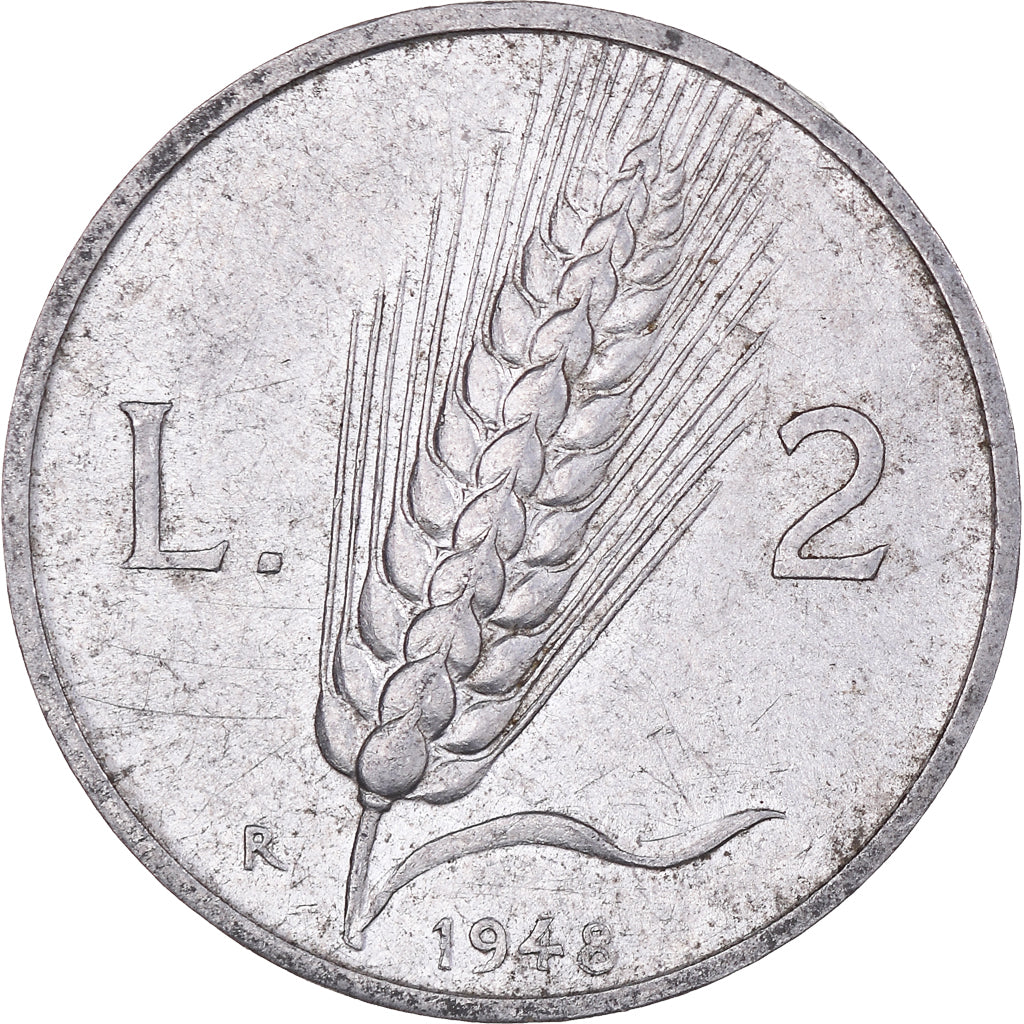 Münze, Italien, 2 Lire, 1948, Rome, SS, Aluminium, KM:88