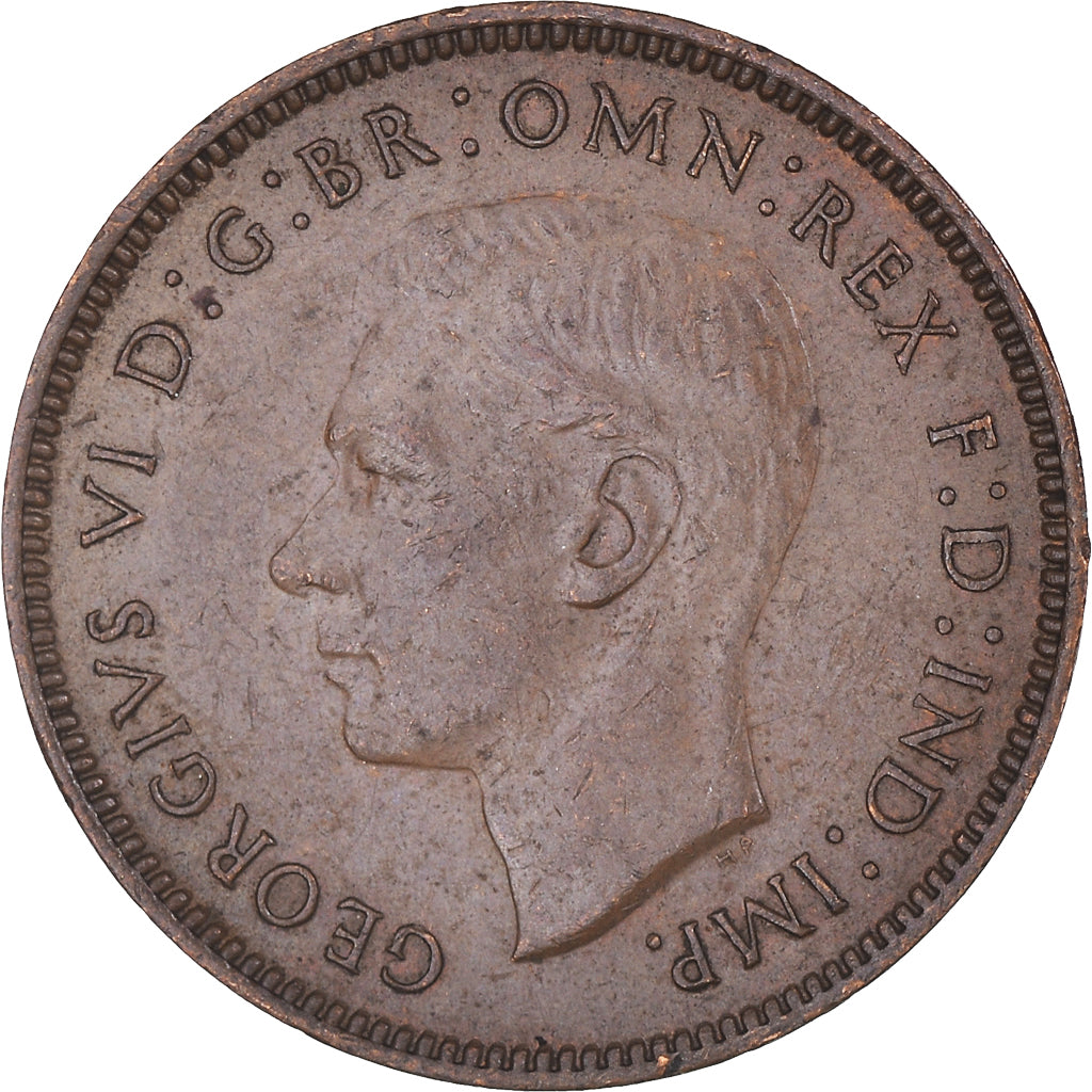 Munten, Groot Bretagne, George VI, Farthing, 1944, ZF+, Bronzen, KM:843