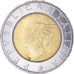 Coin, Italy, 500 Lire, 1999, Rome, EF(40-45), Bi-Metallic, KM:203