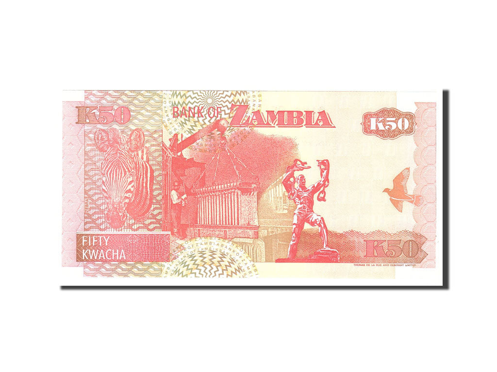 Banconote, Zambia, 50 Kwacha, 2001, KM:37c, Undated, FDS