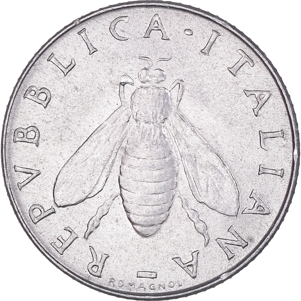 Moneta, Włochy, 2 Lire, 1959, Rome, AU(50-53), Aluminium, KM:94