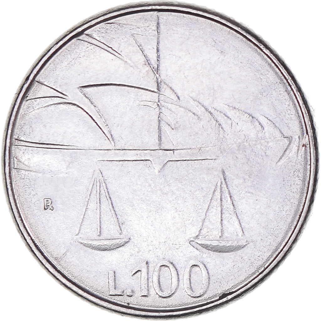 Moeda, San Marino, 100 Lire, 1990, Rome, EF(40-45), Acier inoxydable, KM:254