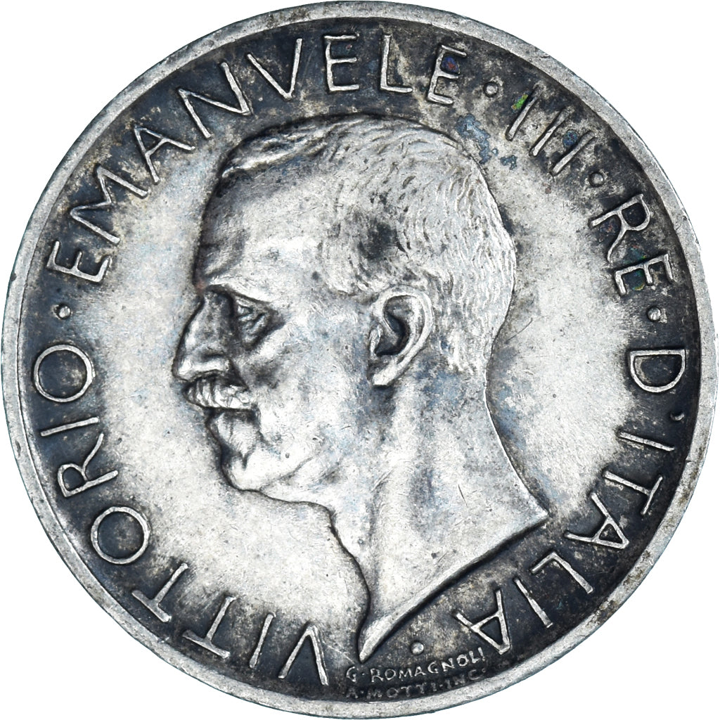 Coin, Italy, Vittorio Emanuele III, 5 Lire, 1927, Rome, AU(50-53), Silver