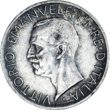 Coin, Italy, Vittorio Emanuele III, 5 Lire, 1927, Rome, AU(50-53), Silver