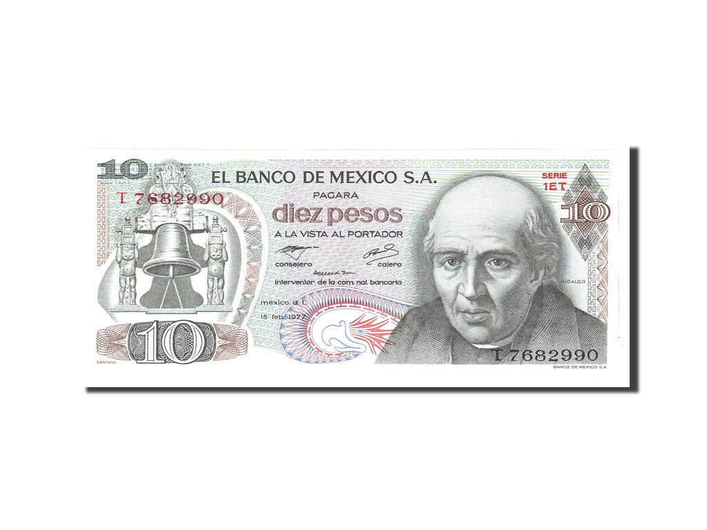 Banknote, Mexico, 10 Pesos, 1977, Undated, KM:63i, UNC(65-70)