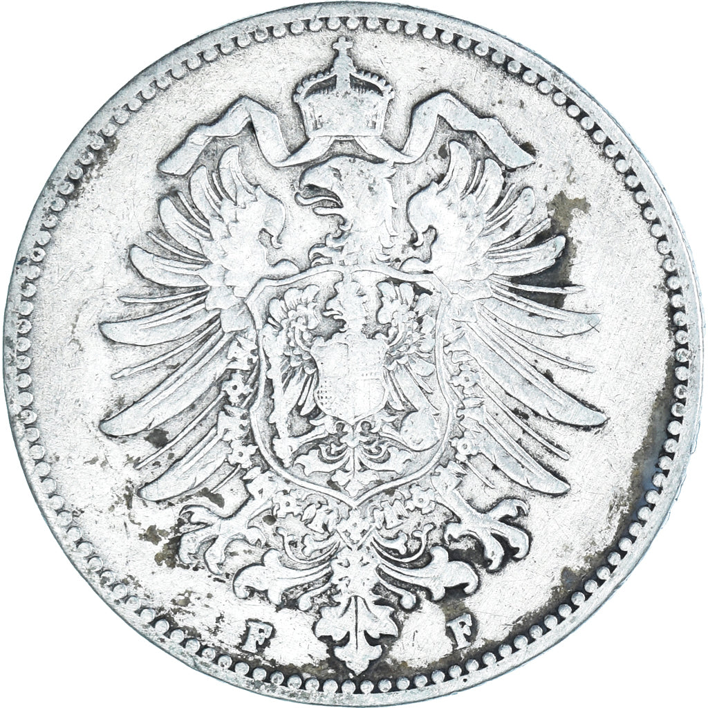Münze, GERMANY - EMPIRE, Wilhelm I, Mark, 1874, Stuttgart, SS, Silber, KM:7