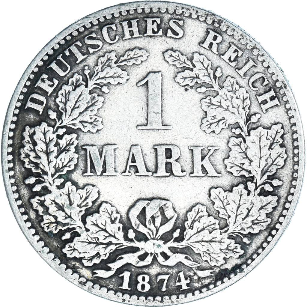 Münze, GERMANY - EMPIRE, Wilhelm I, Mark, 1874, Stuttgart, SS, Silber, KM:7