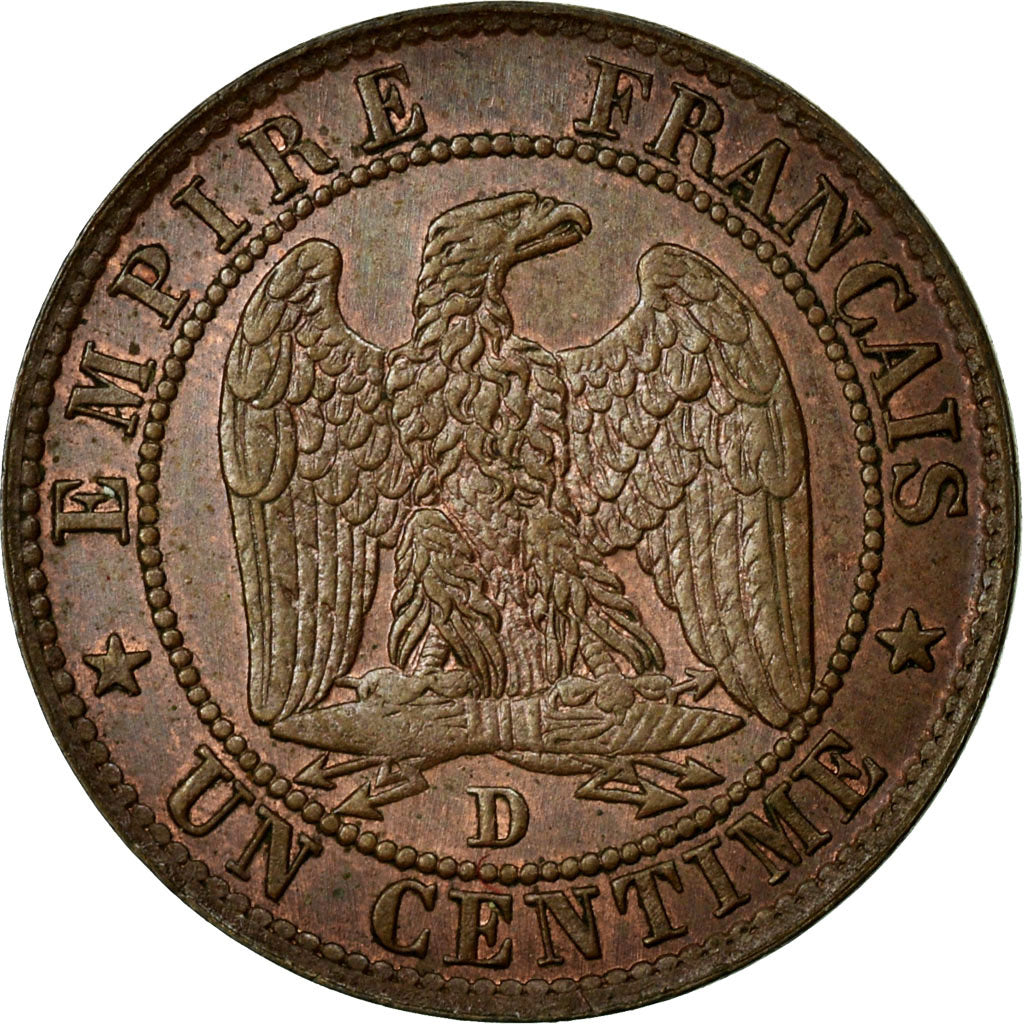 Moneta, Francia, Napoleon III, Napoléon III, Centime, 1853, Lyon, SPL-, Bronzo