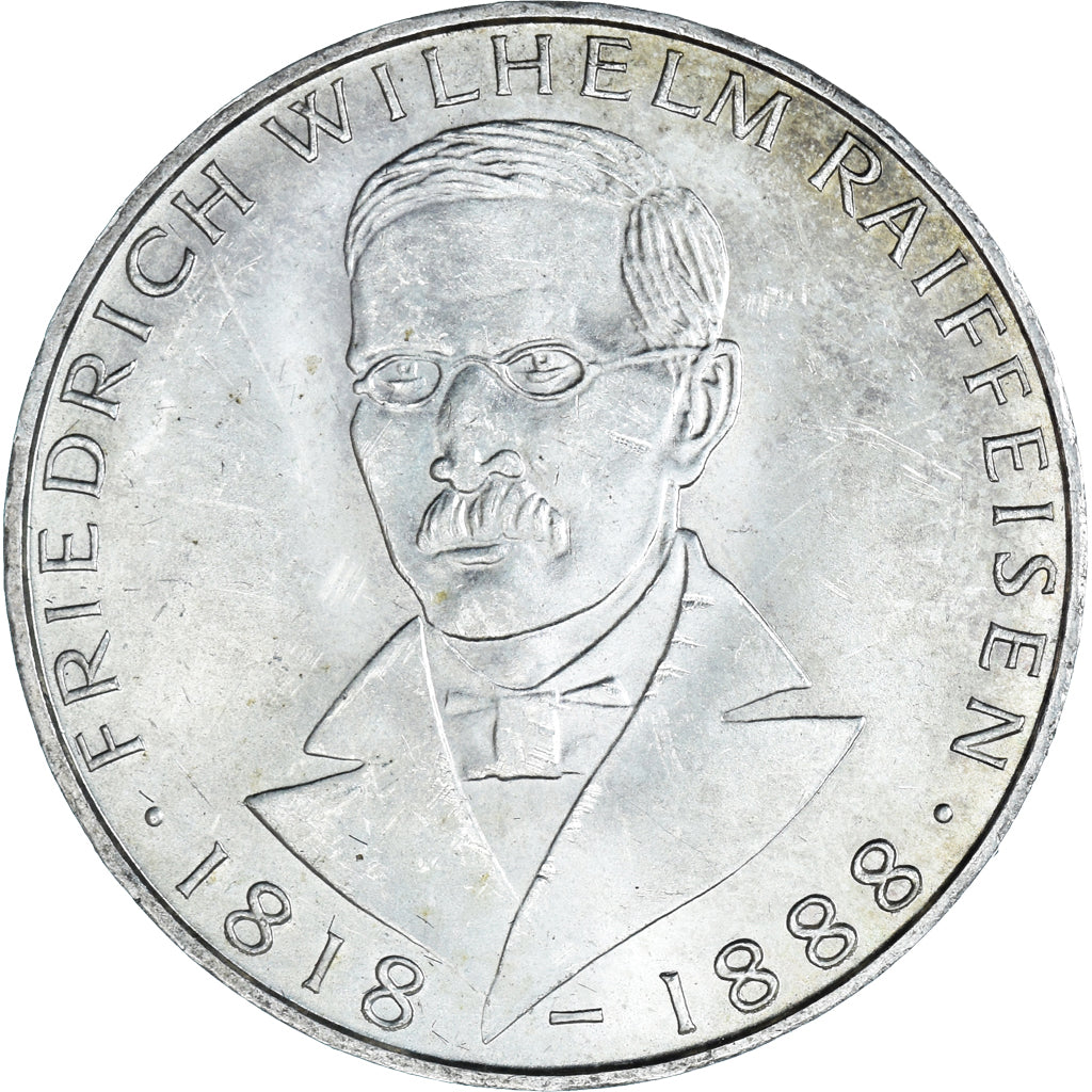 Moneta, Niemcy - RFN, 5 Mark, 1968, Hamburg, Germany, AU(50-53), Srebro, KM:121