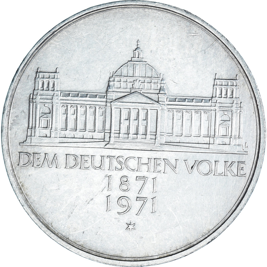 Moneta, GERMANIA - REPUBBLICA FEDERALE, 5 Mark, 1971, Karlsruhe, Germany, BB