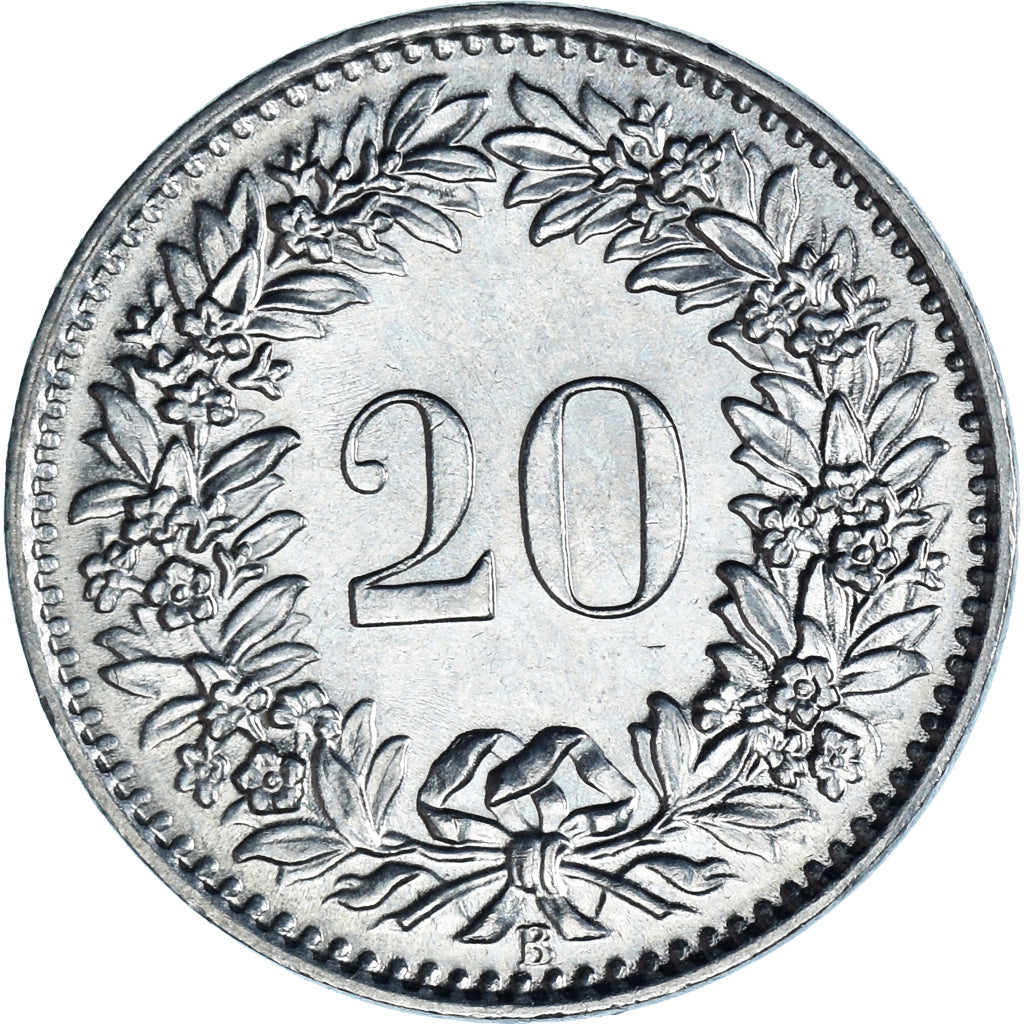 Moneta, Svizzera, 20 Rappen, 1967, Bern, SPL, Rame-nichel, KM:29a