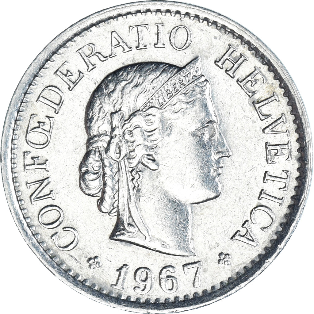 Moneda, Suiza, 10 Rappen, 1967, Bern, EBC, Cobre - níquel, KM:27