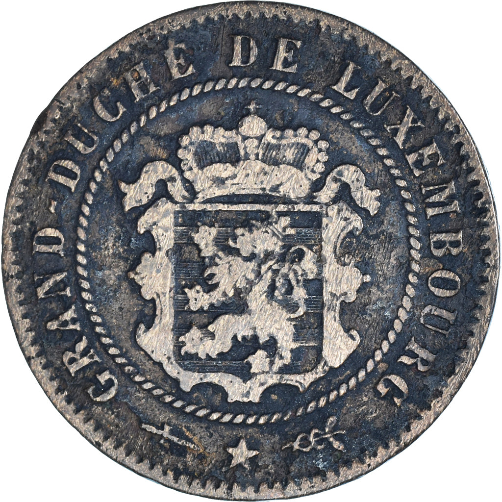 Coin, Luxembourg, William III, 5 Centimes, 1854, Utrecht, VF(20-25), Bronze