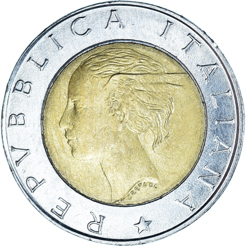 Moneta, Włochy, 500 Lire, 1997, Rome, AU(50-53), Bimetaliczny, KM:187