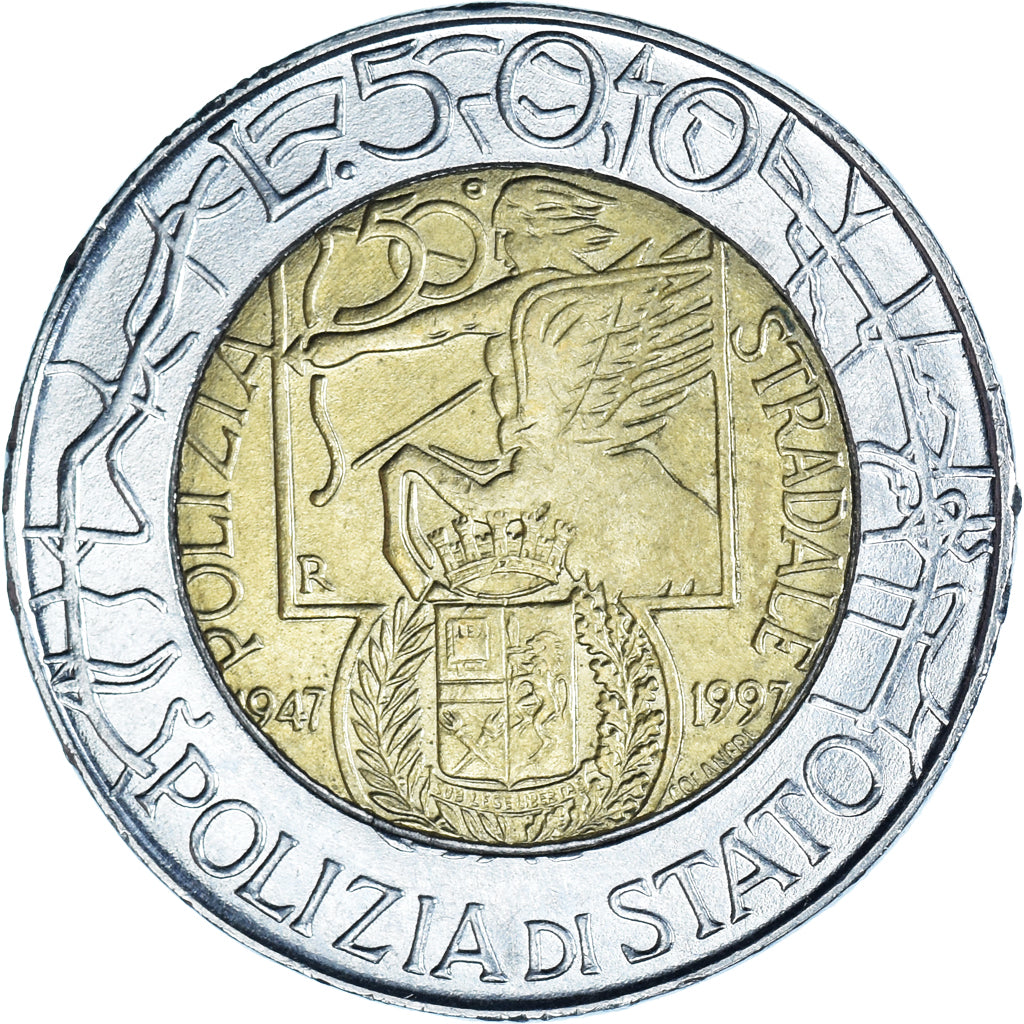Moneta, Włochy, 500 Lire, 1997, Rome, AU(50-53), Bimetaliczny, KM:187