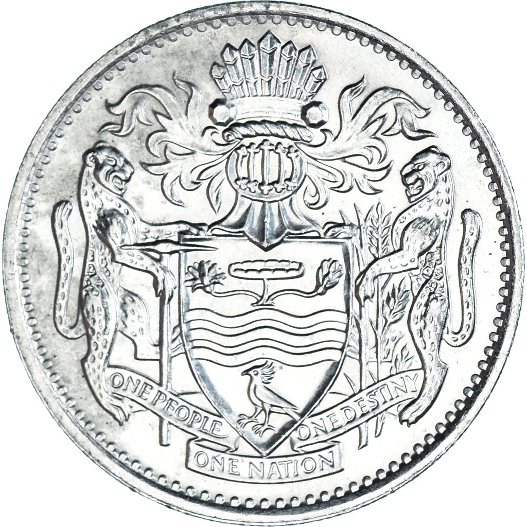 Coin, Guyana, 25 Cents, 1990, EF(40-45), Copper-nickel, KM:34