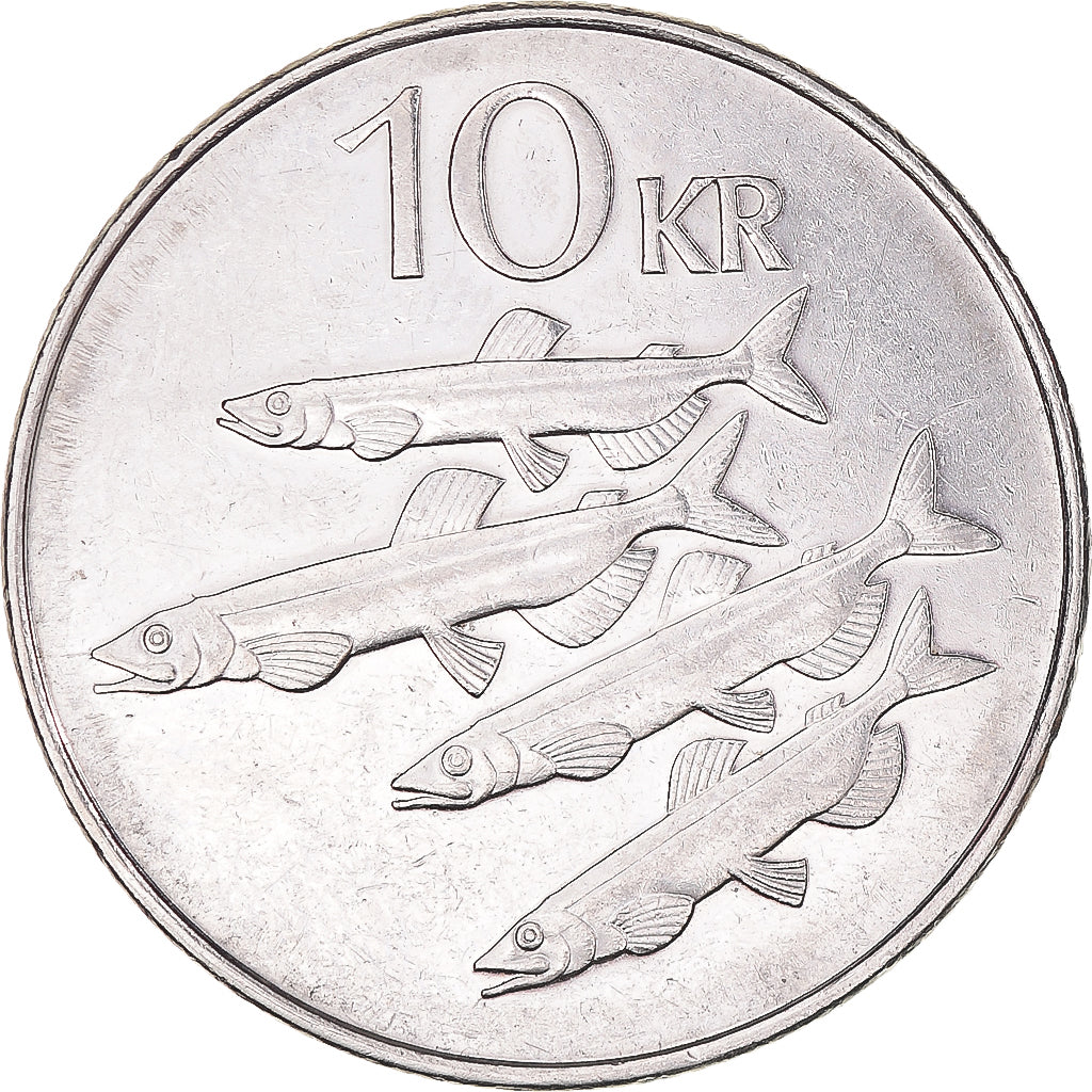 Coin, Iceland, 10 Kronur, 2005, EF(40-45), Acier plaqué nickel, KM:29.1a