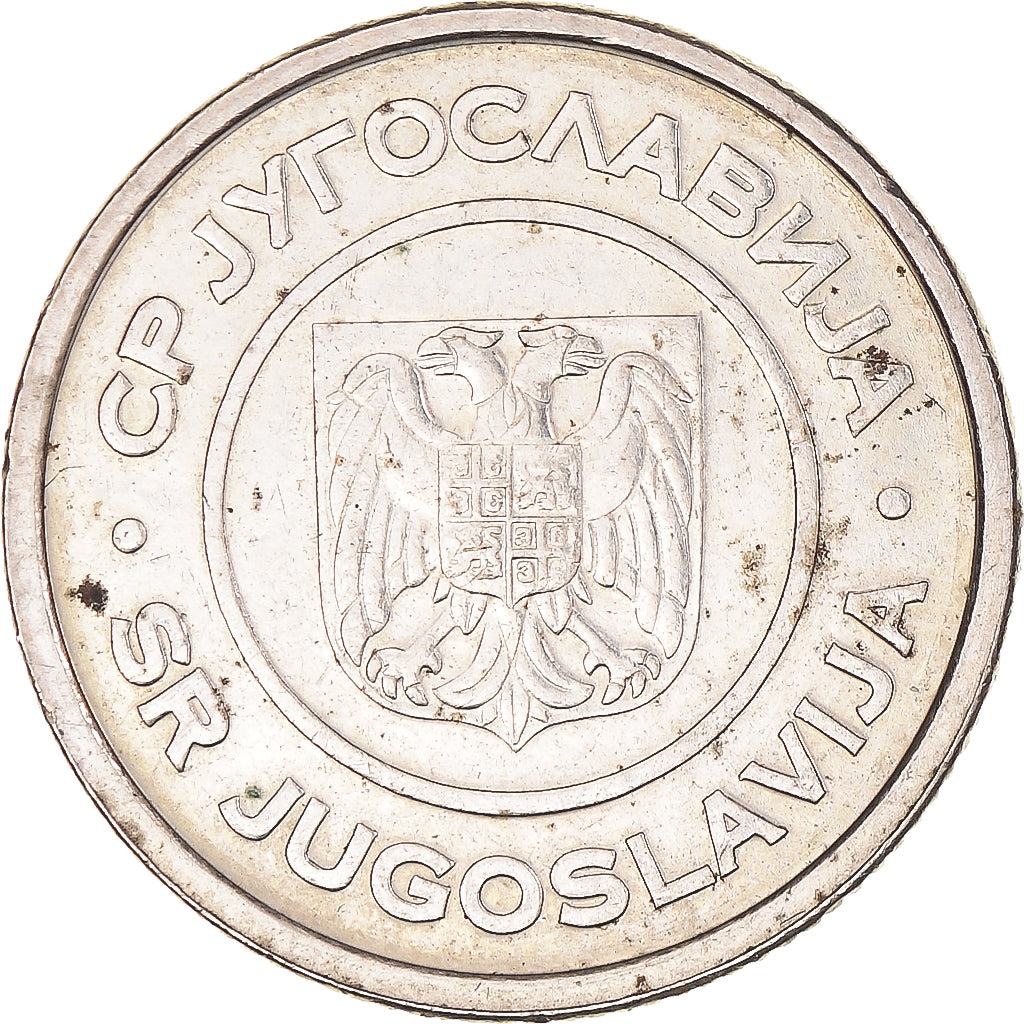Moneta, Iugoslavia, 2 Dinara, 2002, Belgrade, BB, Rame-nichel-zinco, KM:181