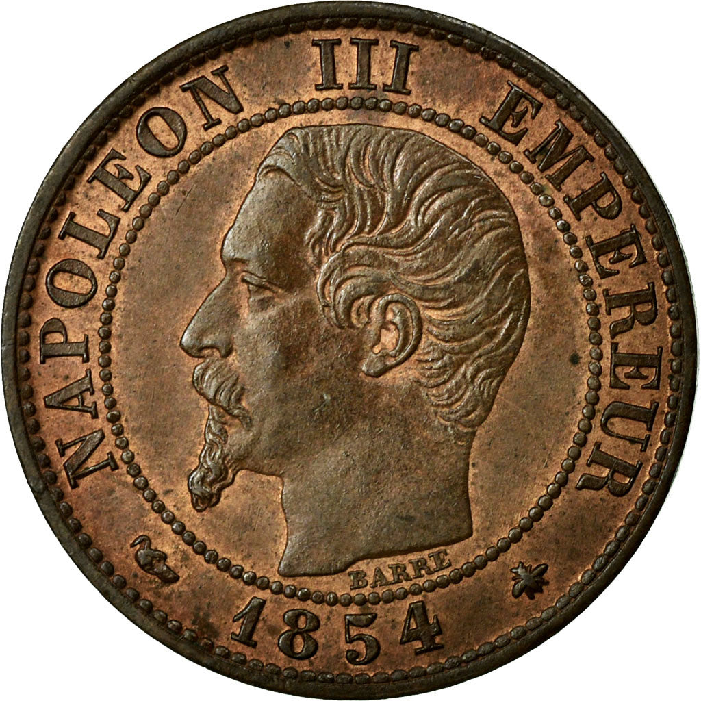 Moneta, Francia, Napoleon III, Napoléon III, Centime, 1854, Strasbourg, SPL