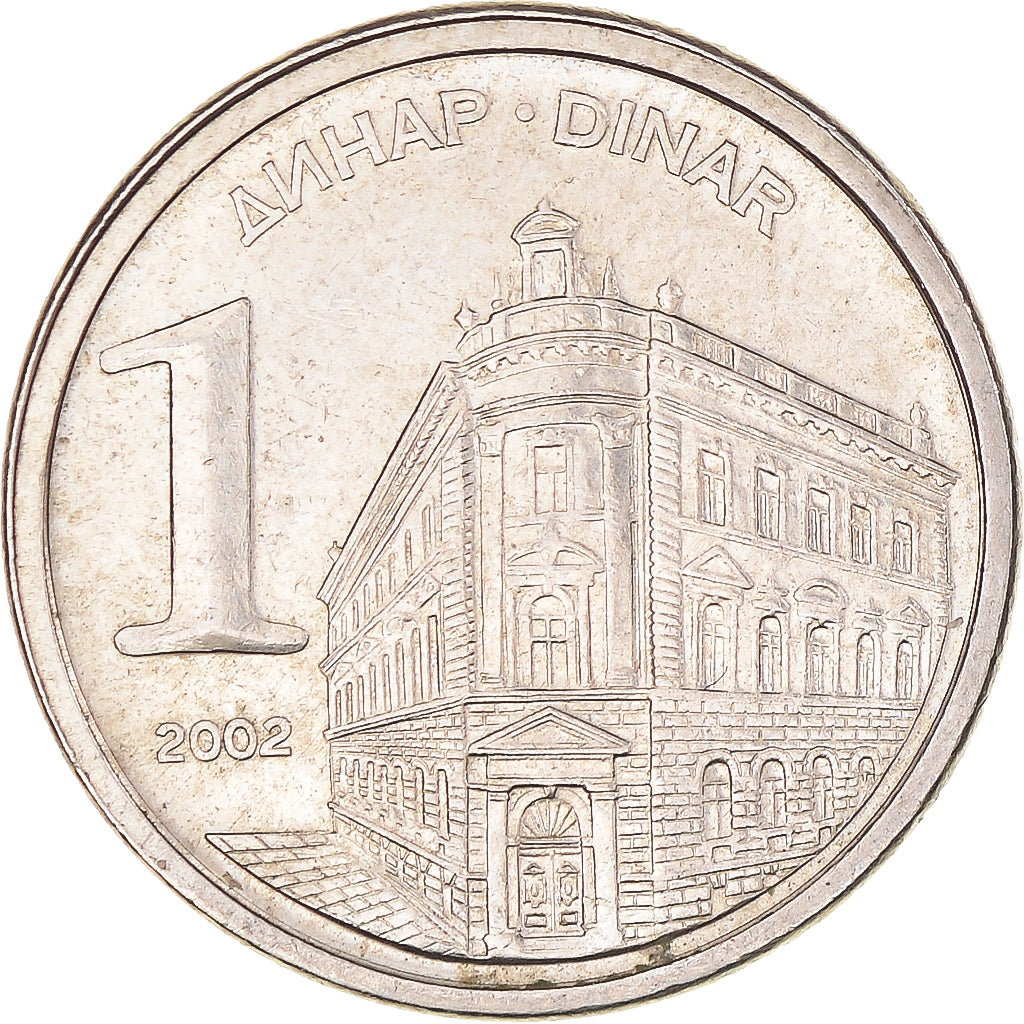 Moneta, Iugoslavia, Dinar, 2002, Belgrade, BB+, Rame-nichel-zinco, KM:180