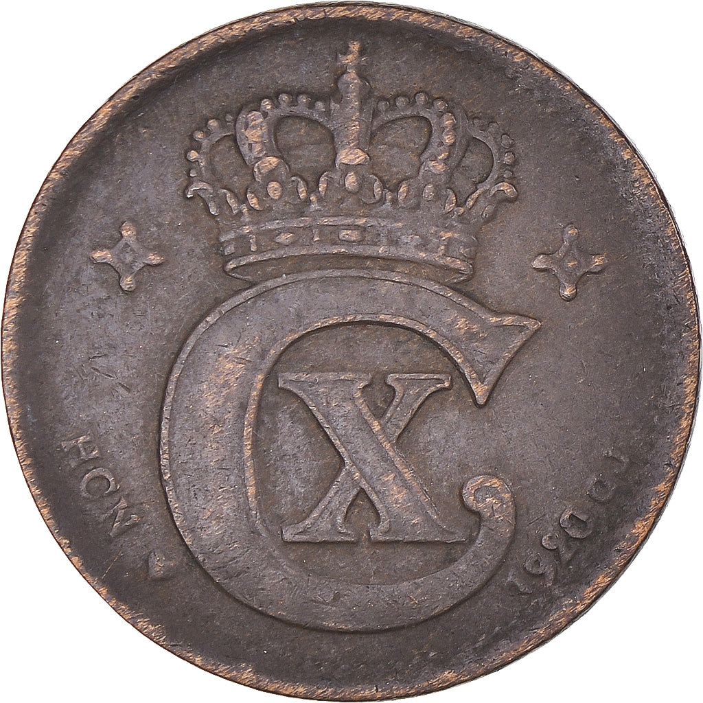 Moneta, Dania, Christian X, 2 Öre, 1920, Copenhagen, EF(40-45), Brązowy