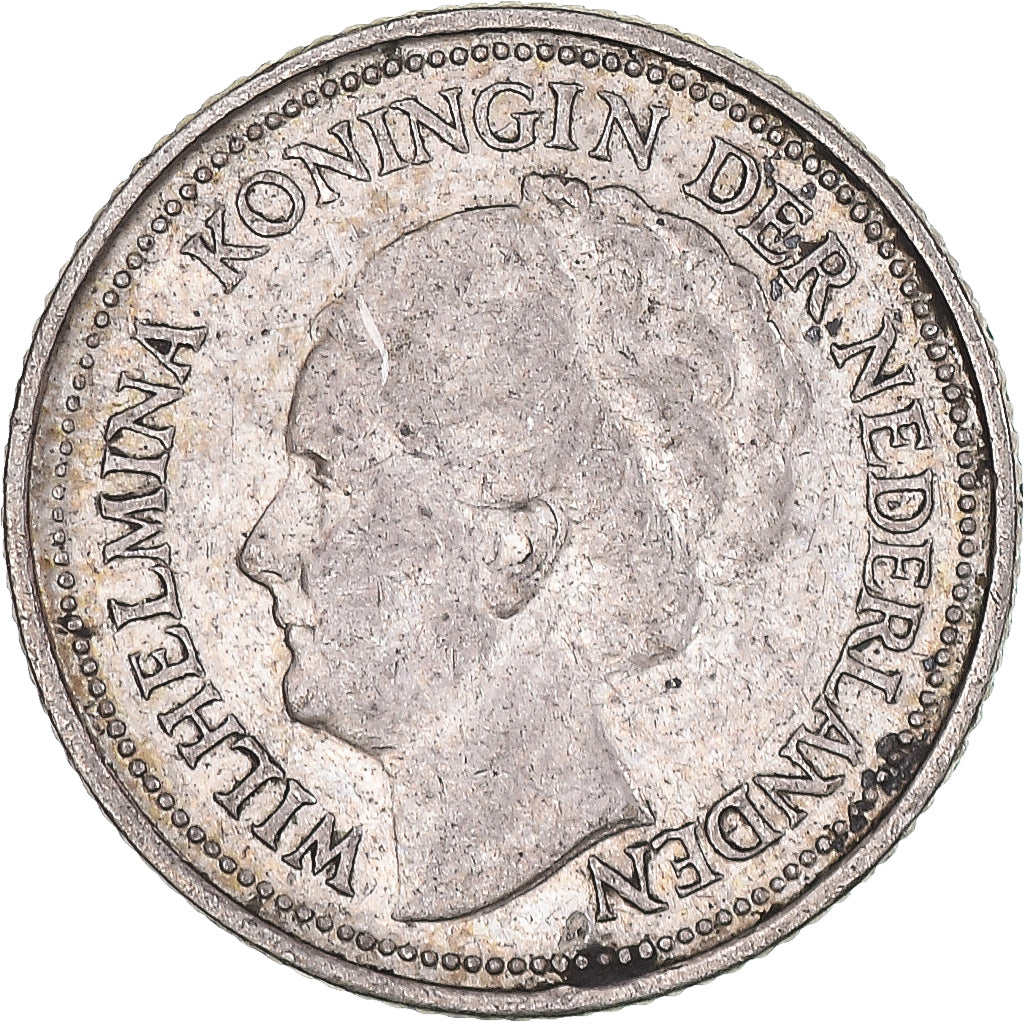 Moneta, Paesi Bassi, Wilhelmina I, 10 Cents, 1926, BB, Argento, KM:163