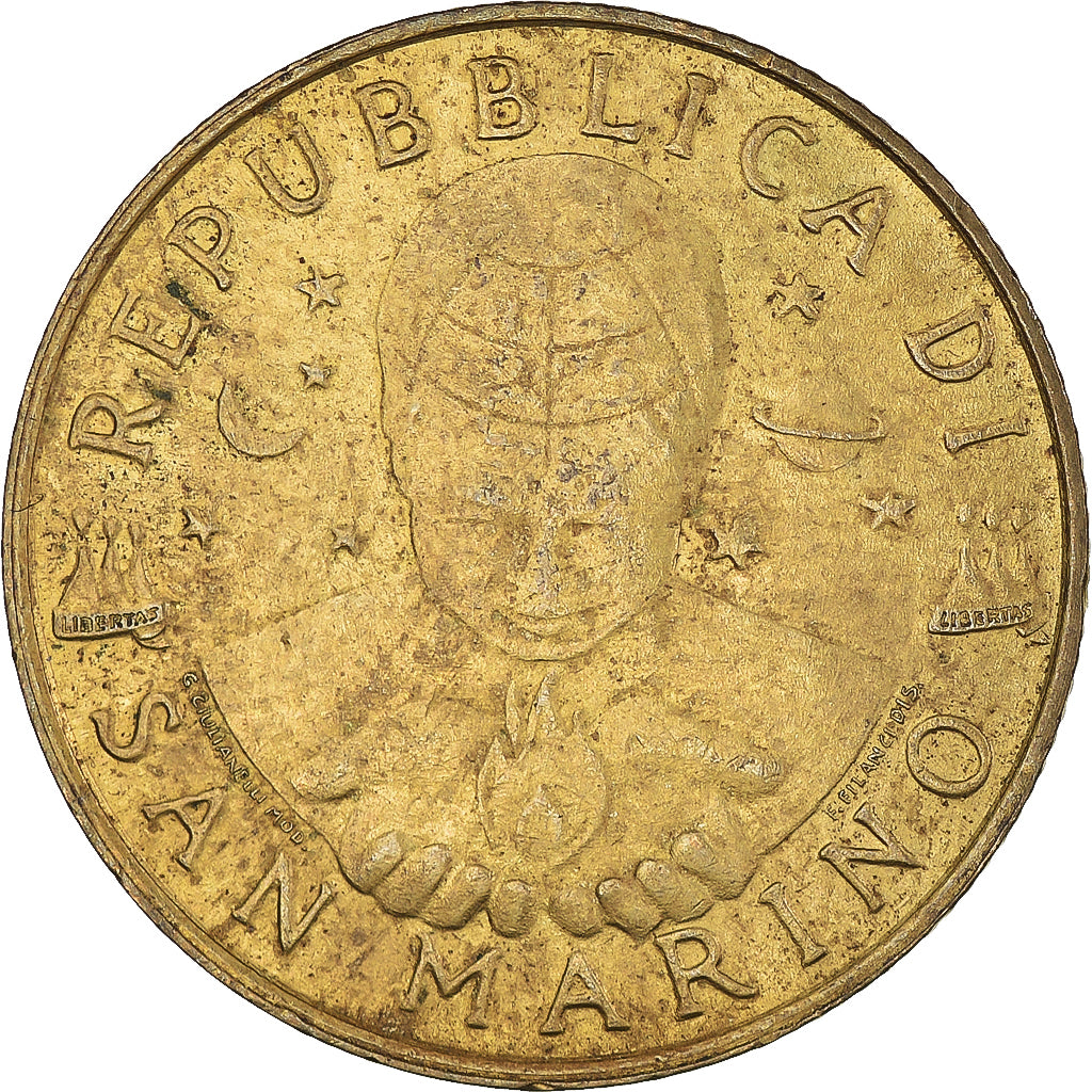 Munten, San Marino, 200 Lire, 1997, Rome, FR+, Aluminum-Bronze, KM:366