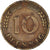 Coin, GERMANY - FEDERAL REPUBLIC, 10 Pfennig, 1967, Hambourg, EF(40-45), Brass