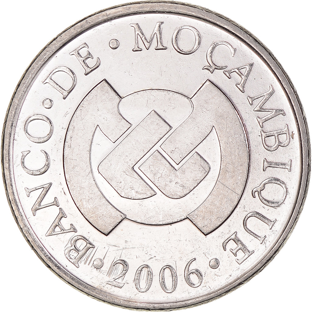 Moeda, Moçambique, 2 Meticais, 2006, MS(63), Aço Niquelado, KM:138