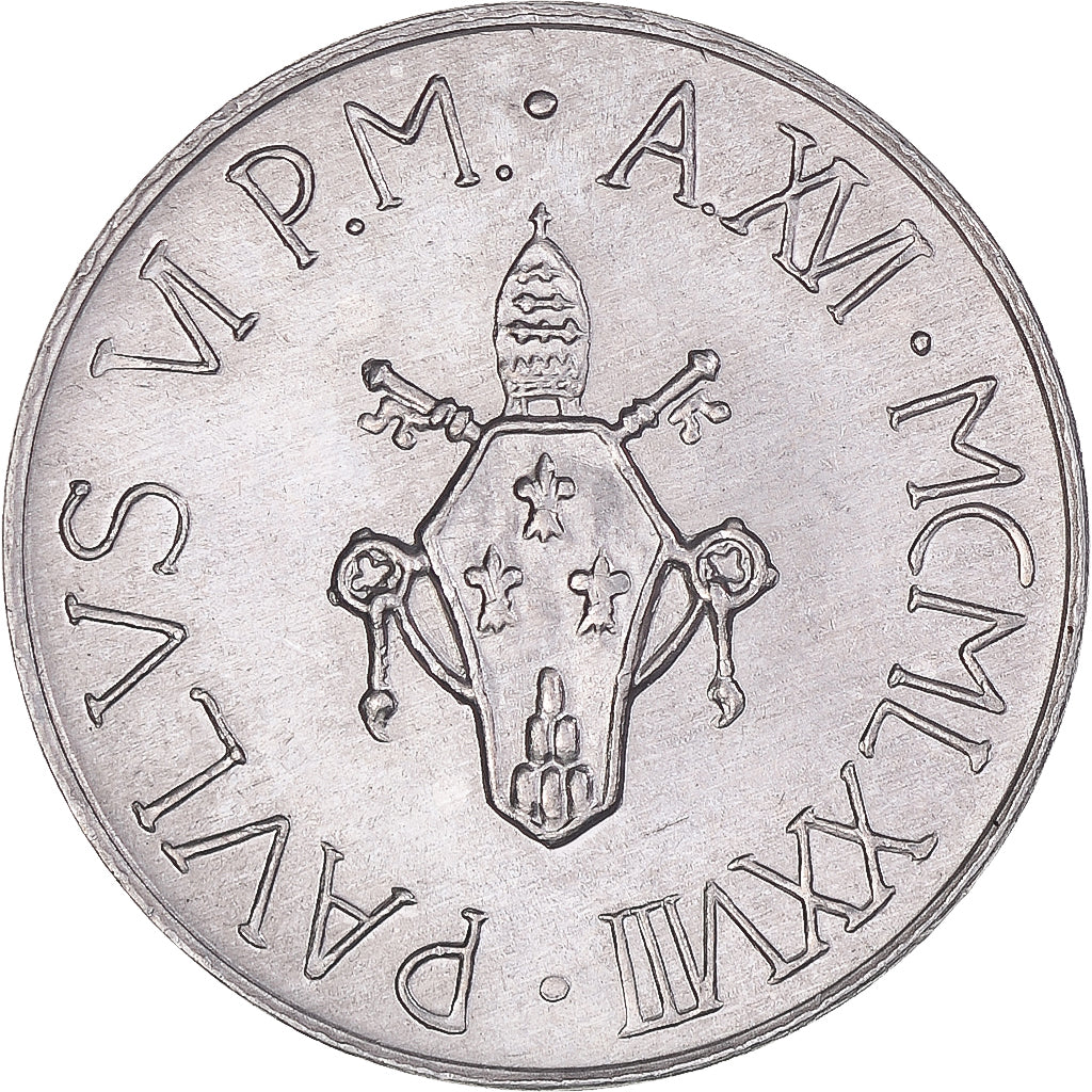 Coin, VATICAN CITY, Paul VI, 10 Lire, 1978, EF(40-45), Aluminum, KM:134