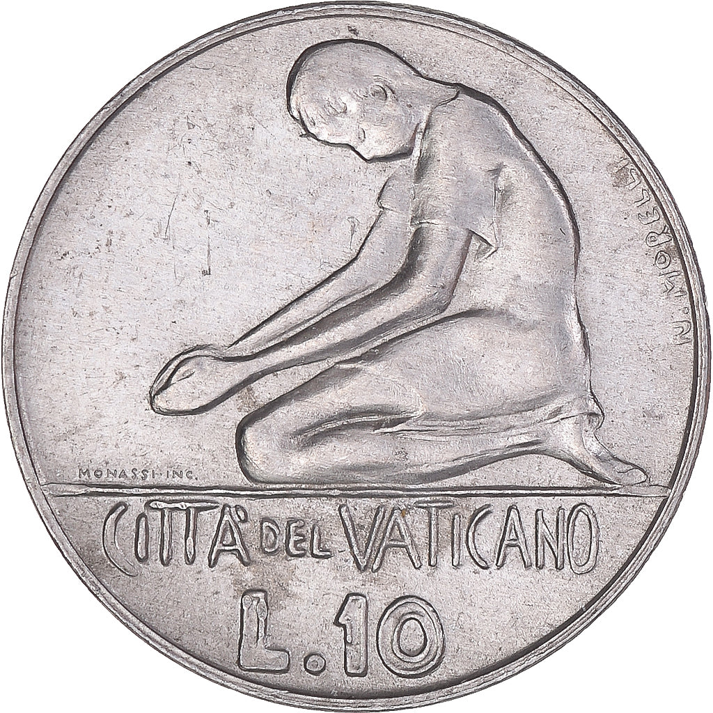 Coin, VATICAN CITY, Paul VI, 10 Lire, 1978, EF(40-45), Aluminum, KM:134