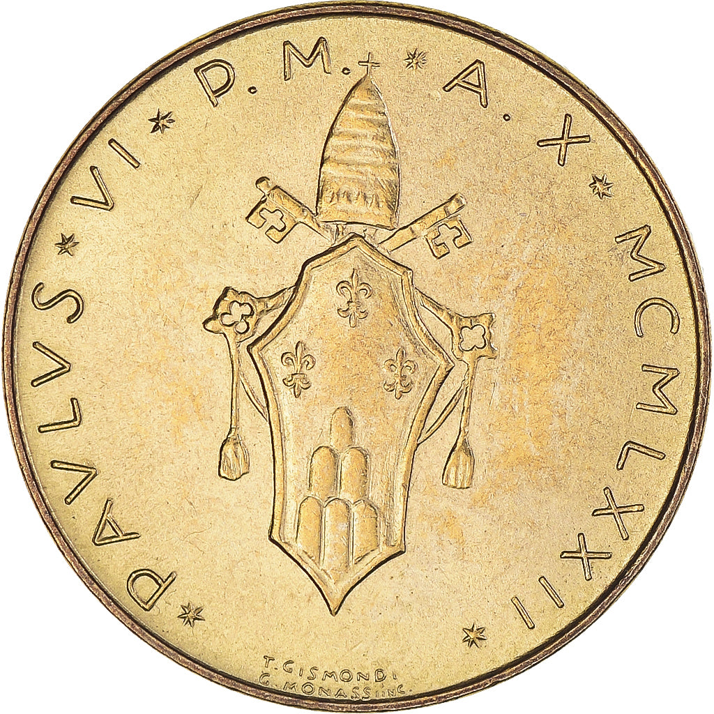 Coin, VATICAN CITY, Paul VI, 20 Lire, 1972, MS(63), Aluminum-Bronze, KM:120
