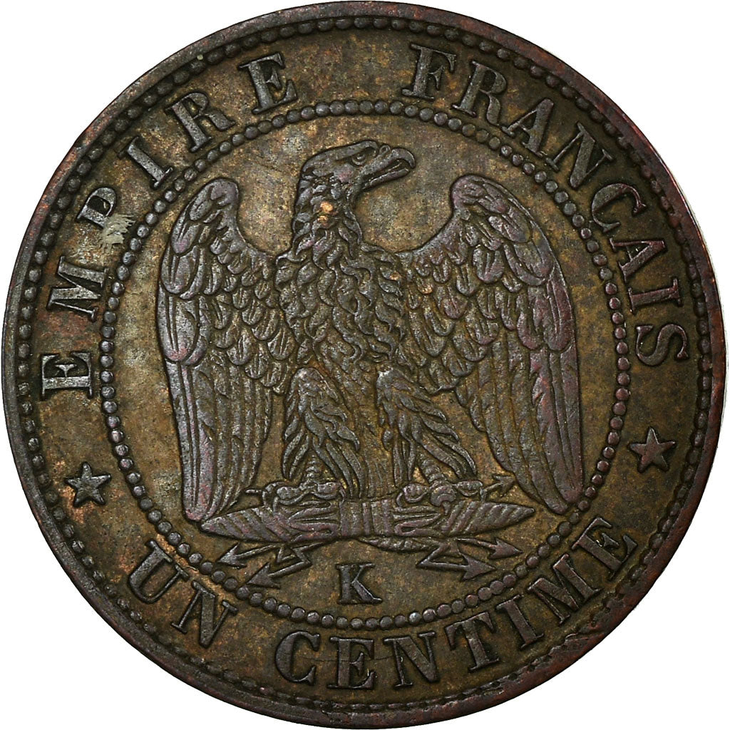 Monnaie, France, Napoleon III, Napoléon III, Centime, 1855, Marseille, SUP