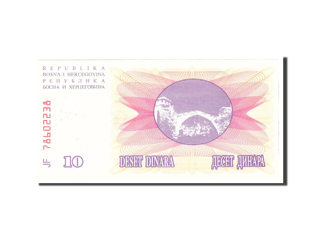 Banknote, Bosnia - Herzegovina, 10,000 Dinara, 1993, Undated, KM:53a, UNC(65-70)