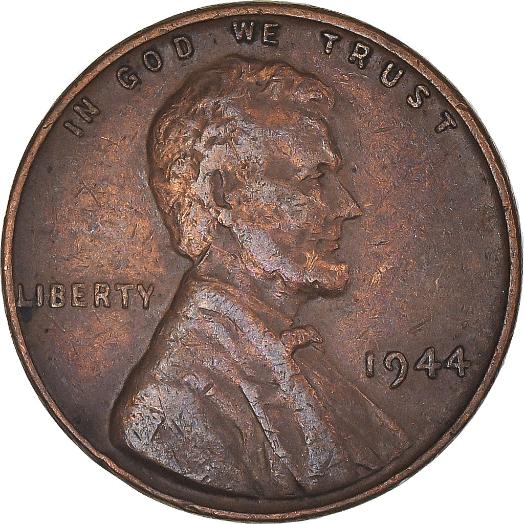 Moneta, Stati Uniti, Lincoln Cent, Cent, 1944, U.S. Mint, Philadelphia, MB+