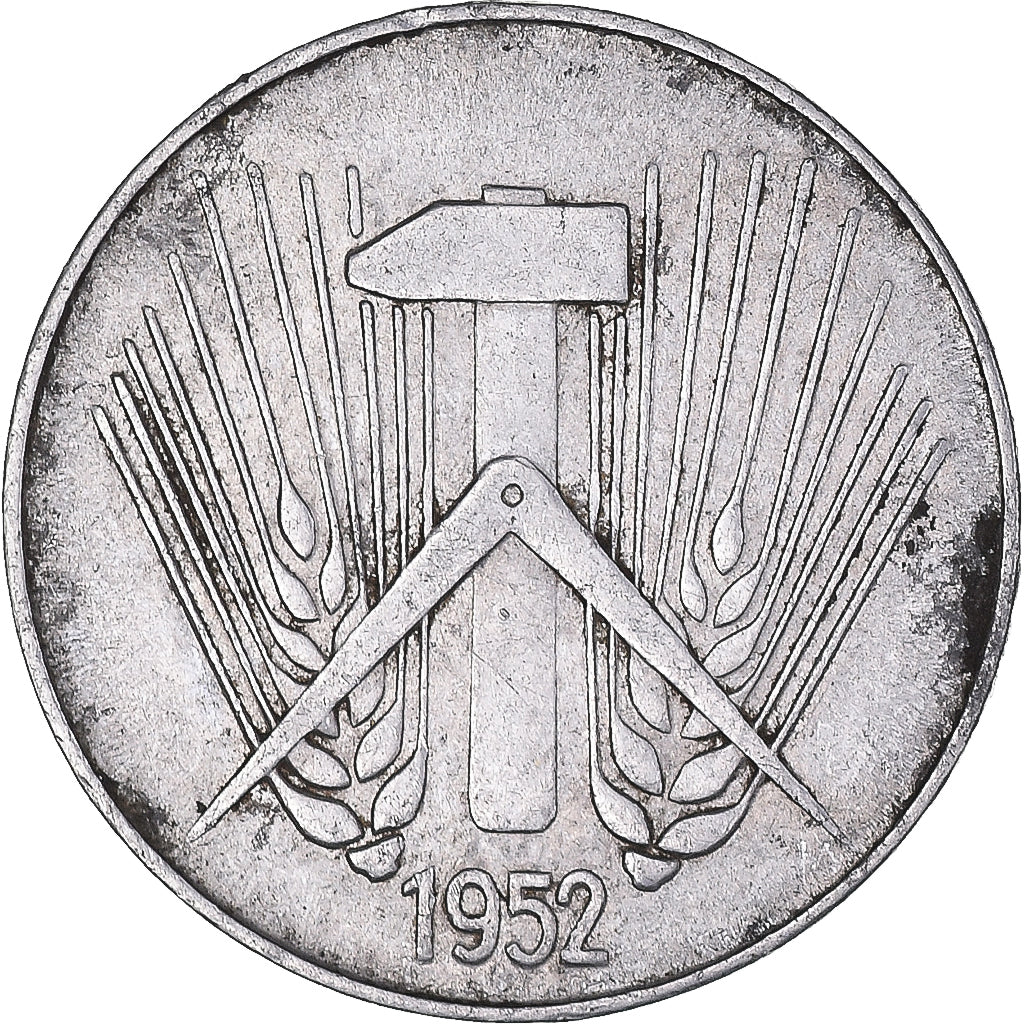 Moeda, ALEMANHA - REPÚBLICA DEMOCRÁTICA, 10 Pfennig, 1952, Berlin, EF(40-45)
