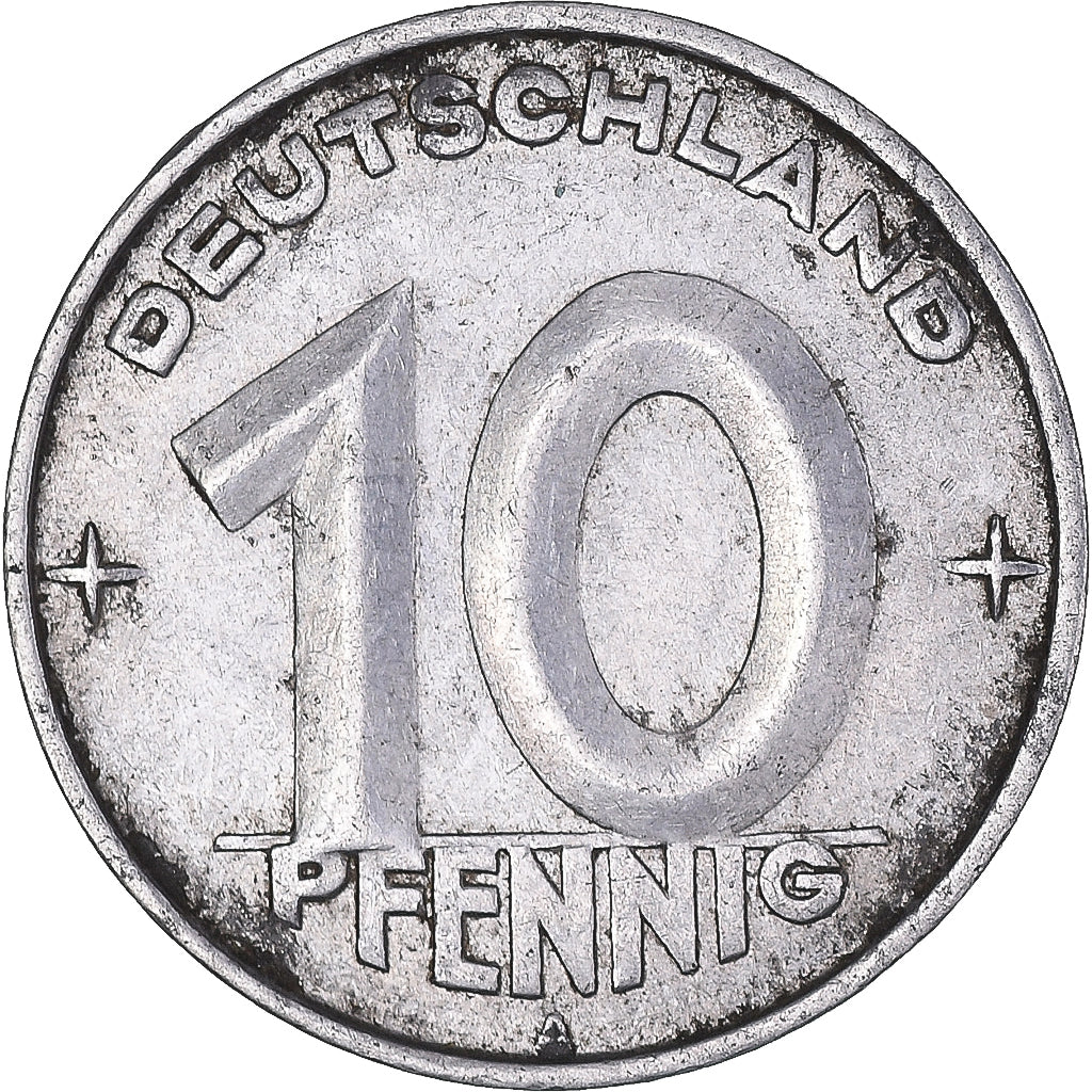 Moeda, ALEMANHA - REPÚBLICA DEMOCRÁTICA, 10 Pfennig, 1952, Berlin, EF(40-45)