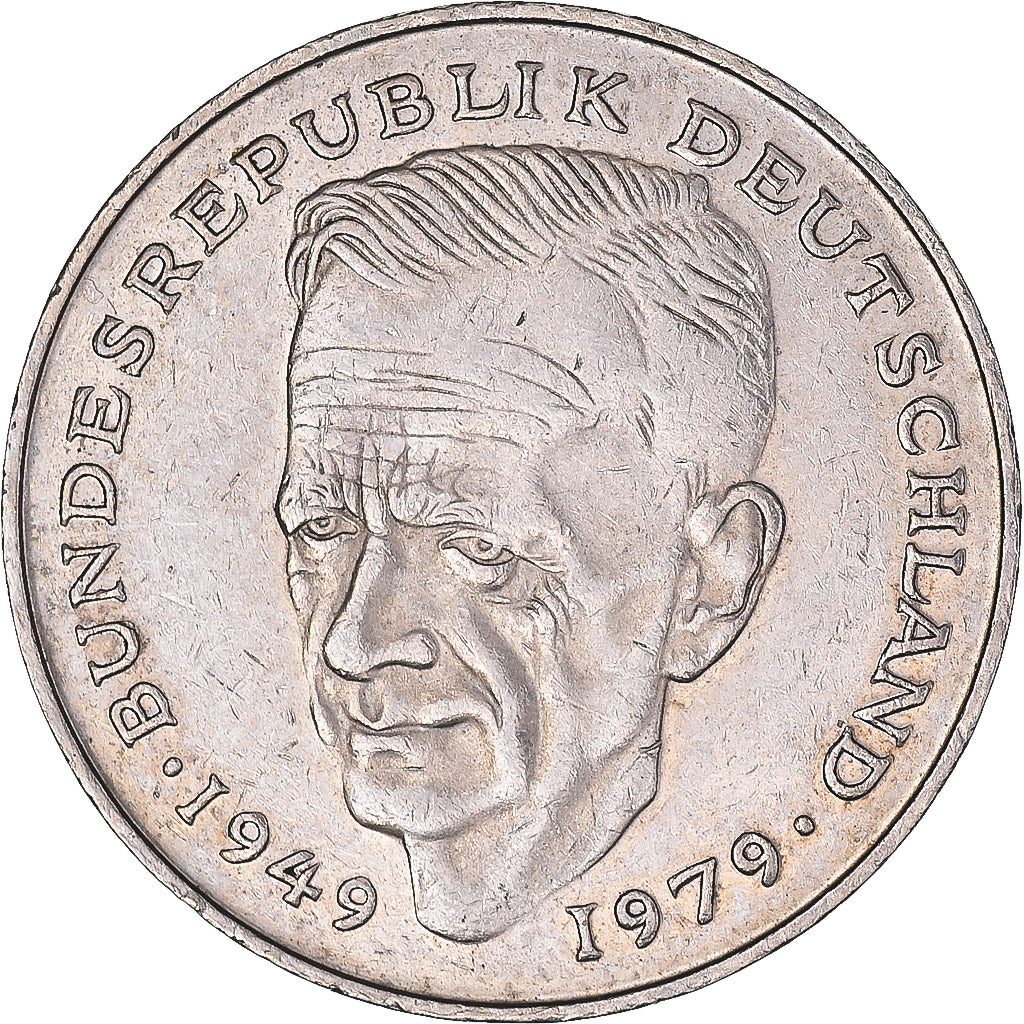 Coin, GERMANY - FEDERAL REPUBLIC, 2 Mark, 1992, Stuttgart, Dr. Kurt Schumacher.