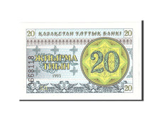 Banconote, Kazakistan, 20 Tyin, 1993, KM:5, Undated, SPL