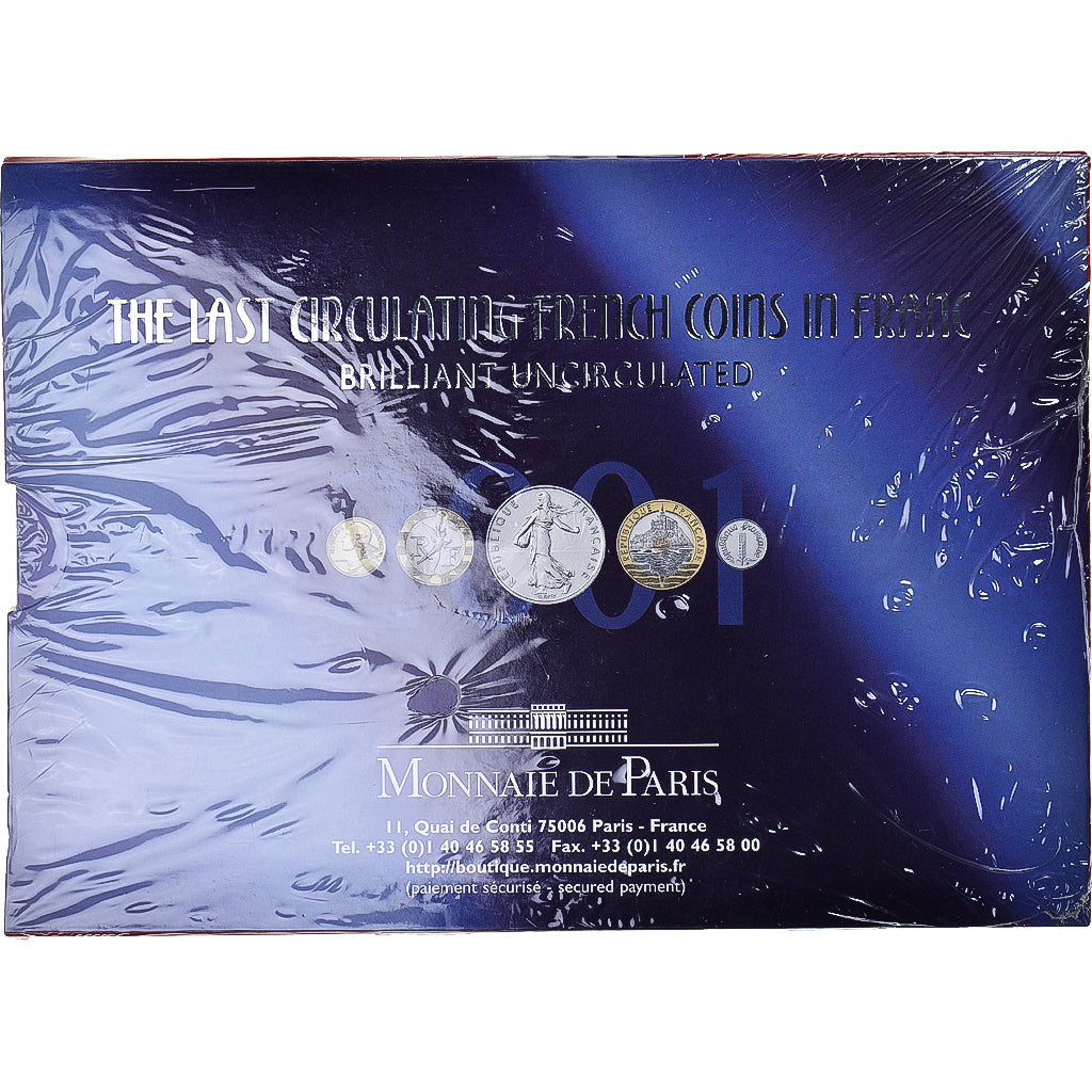 Coin, France, Coffret 1 c. à 20 frs., 2001, Monnaie de Paris, BU, MS(65-70)