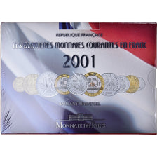 Monnaie, France, Coffret 1 c. à 20 frs., 2001, Monnaie de Paris, BU, FDC